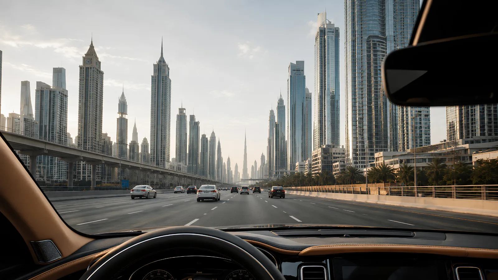 Dubai scenic driving route