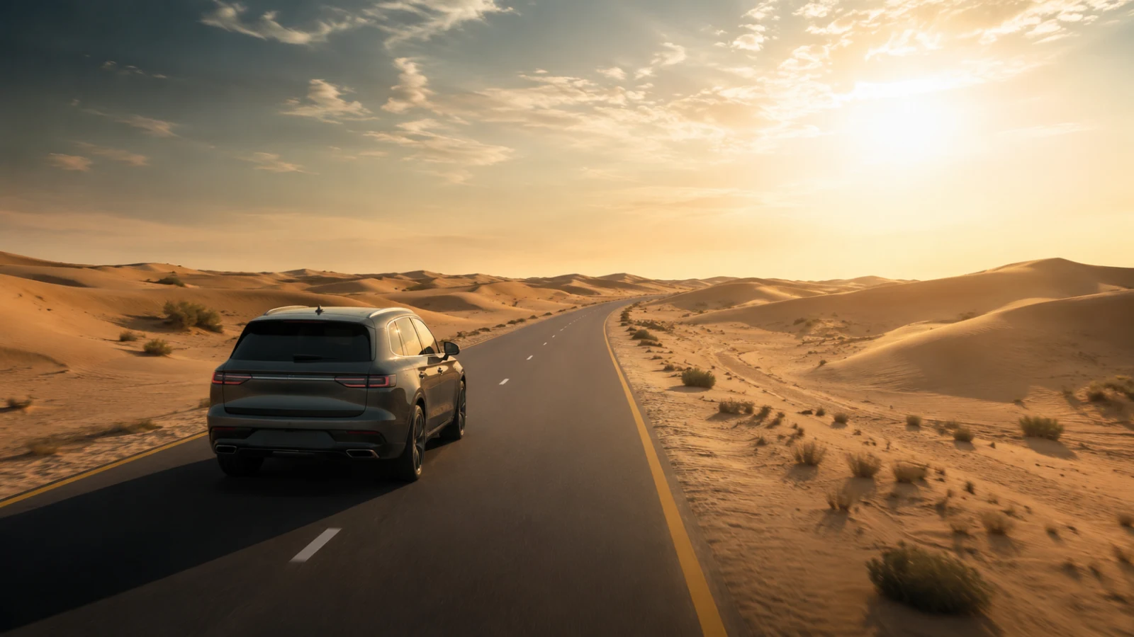 Dubai mountain and desert drive